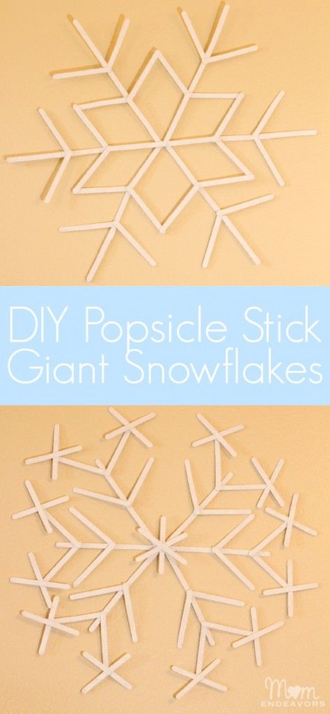 popsicle stick giant snowflakes that are easy to make