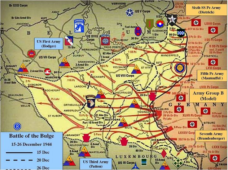 a map showing the battle of the bulge