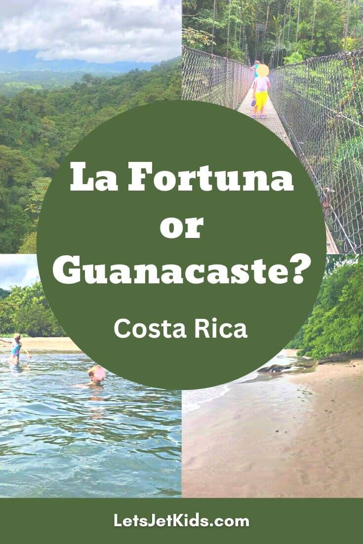 a collage of pictures with the words la fortuna or guanacaste? costa rica