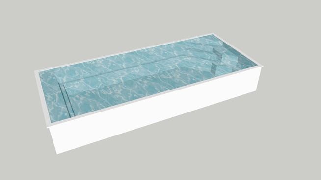 an empty swimming pool is shown in this 3d rendering image, with no people around it