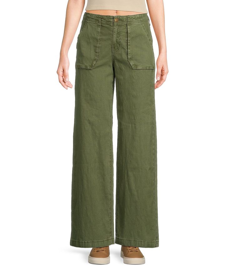 From Roxy&#x2C; these pants feature:Mid riseStretch canvas fabricStraight legsTwo front pocketsTwo back patch pocketsZip/button-front closureCotton/linen/spandex stretch canvasHand wash/line dryImported. Junior Pants, Utility Pants, Leg Stretching, Back Patch, Dillard's, Roxy, Stretch Canvas, Mid Rise, Straight Leg