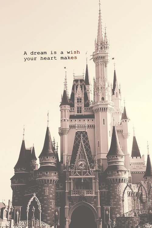 a castle with the words a dream is a wish your heart makes