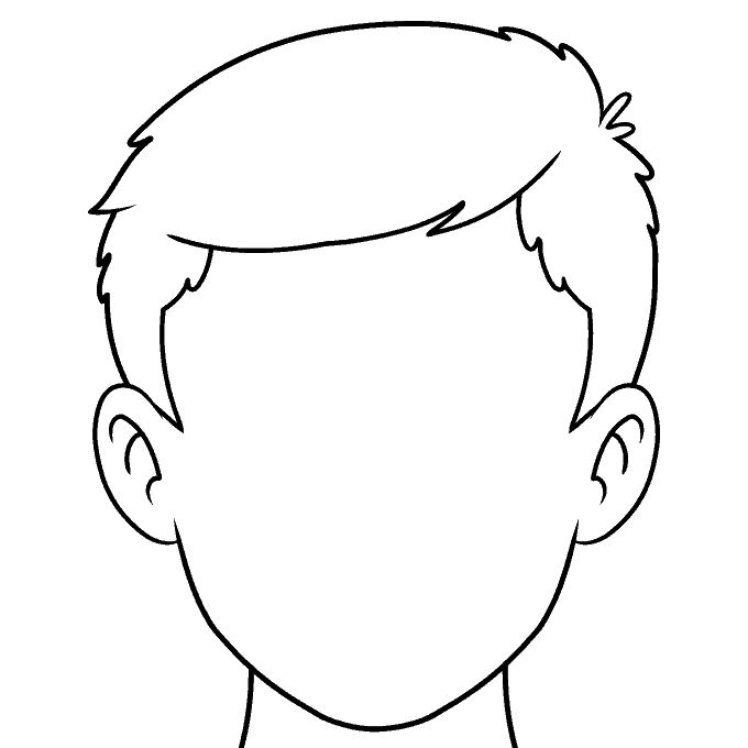 How to Draw a Blank Face - Really Easy Drawing Tutorial | Face outline ...