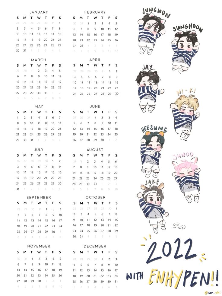 the 2012 calendar with cartoon characters on it