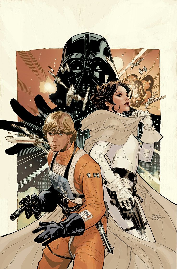 the star wars characters are depicted in this illustration