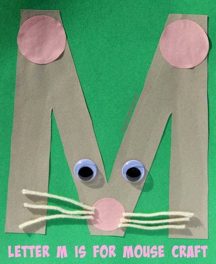 the letter m is for mouse craft made out of paper