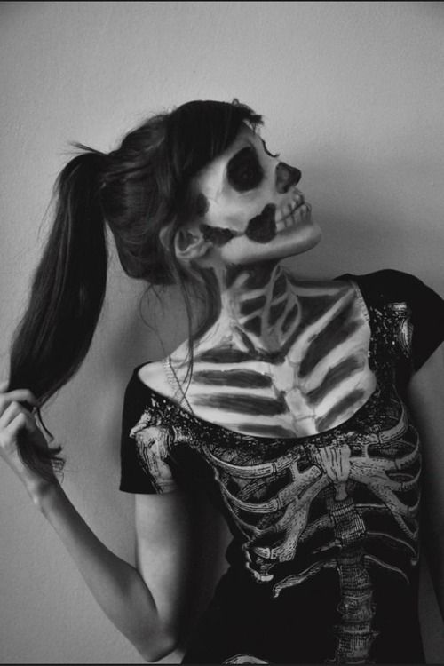 Halloweenský Makeup, Skeleton Makeup, Skull Makeup, Special Effects Makeup, Fx Makeup, Fantasias Halloween, Halloween Make Up, Halloween Inspiration, Fantasy Makeup