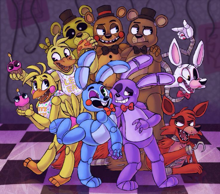 an image of many cartoon characters together