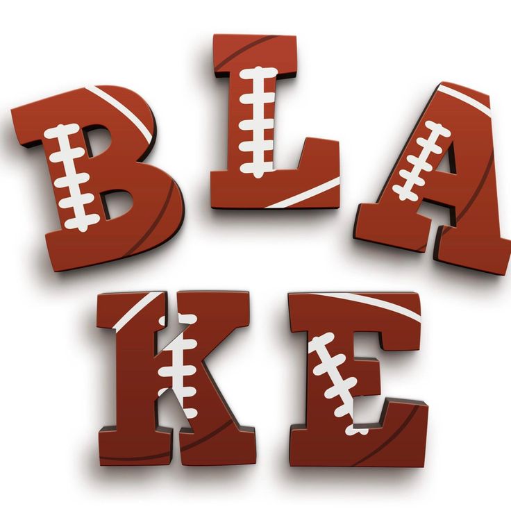 the letters b, f, and e are made up of footballs on each letter