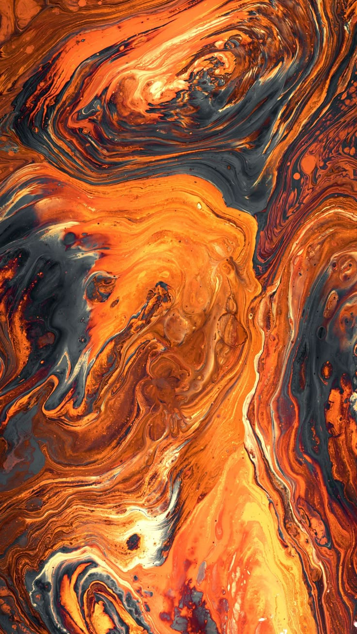 an orange and black marble background