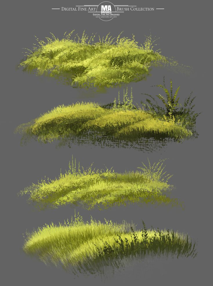 ArtStation - Foliage Brushes for Landscapes, Grass and Leaves of the MA ...