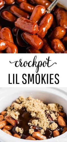 crockpot lii smokies in a white bowl