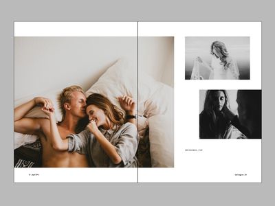 an open photobook with photos of people laying on the bed and one man holding his head