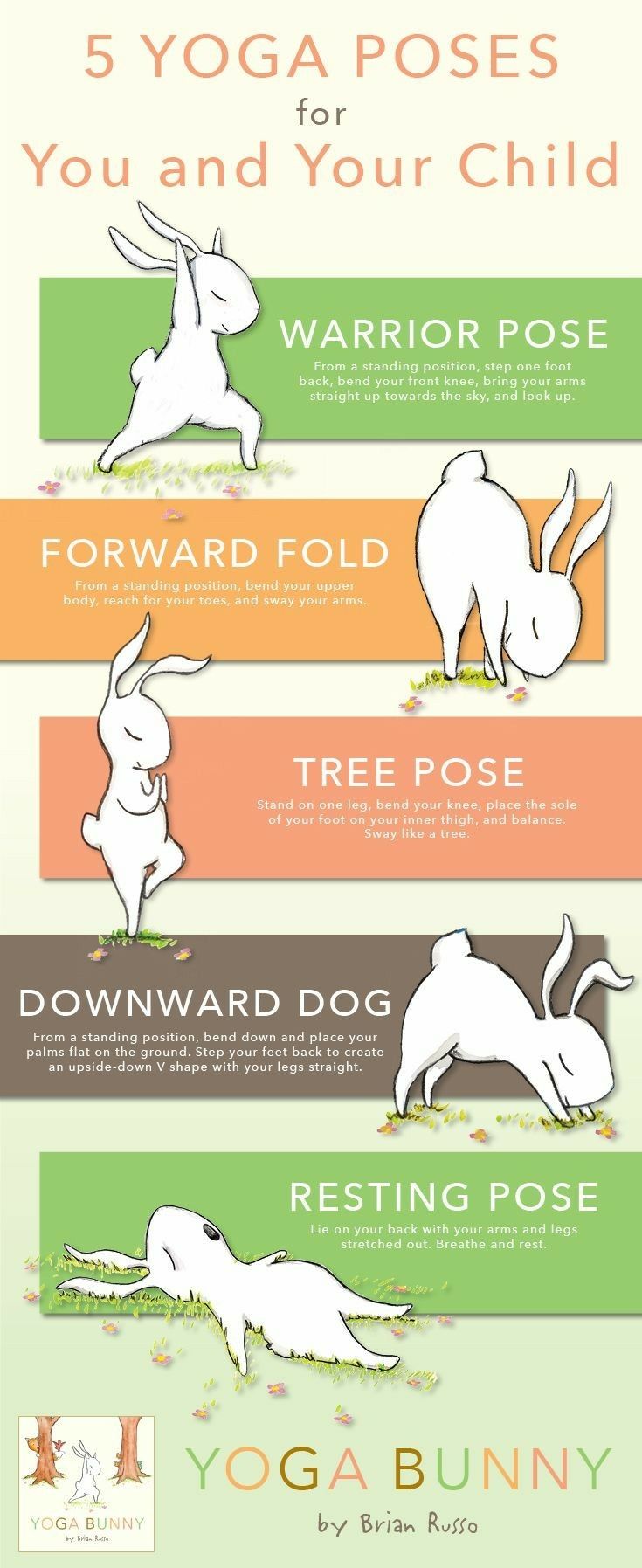 an info sheet showing the different types of animals in yoga poses for children and young children