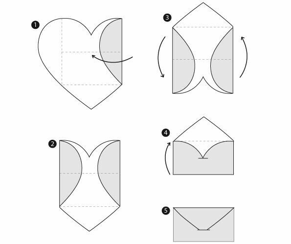 how to make an origami heart with paper step by step instructions for kids