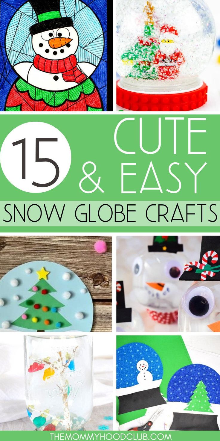 15 cute and easy snow globe crafts for kids