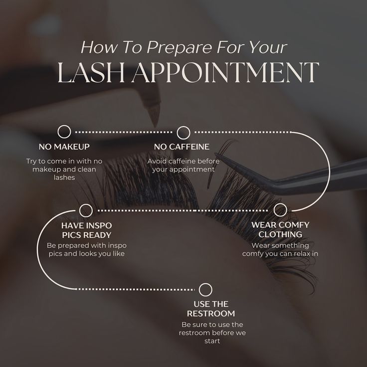 ✨ How to Prepare for Your Lash Appointment ✨ To ensure your lash appointment goes smoothly and you get the best results, here are a few tips to keep in mind before you arrive: 1. No Makeup: Please come in with no makeup and clean lashes to ensure the best adhesion and application. 2. No Caffeine: Avoid caffeine before your appointment to help keep your eyes relaxed and minimize fluttering. 3. Have Inspo Pics Ready: Bring any inspiration photos or looks you love so we can create your perfect... Lash Cleaning Tips, Lash Extensions Pre Appointment, Reasons To Get Lash Extensions, Before Lash Appointment Tips, Lash Content Ideas For Instagram, Lash Models Needed Post, Lash Appointments Available, Lash Forms, Lash Post