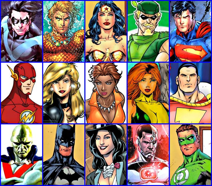 the many faces of dc characters