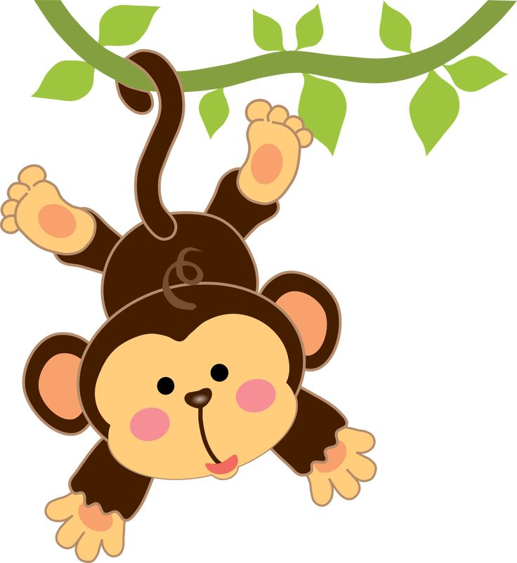 a monkey hanging from a tree branch with leaves