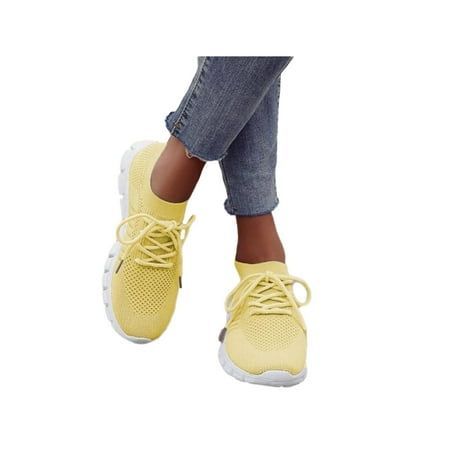 Springtime Soles: Walk in Style with These Sneaker Picks Lace Tennis Shoes, Yellow Tennis Shoes, Elegant Sneakers, Mesh Heels, Spring Sneakers, Lit Shoes, Summer Sneakers, Sport Shoes Women, Casual Running Shoes