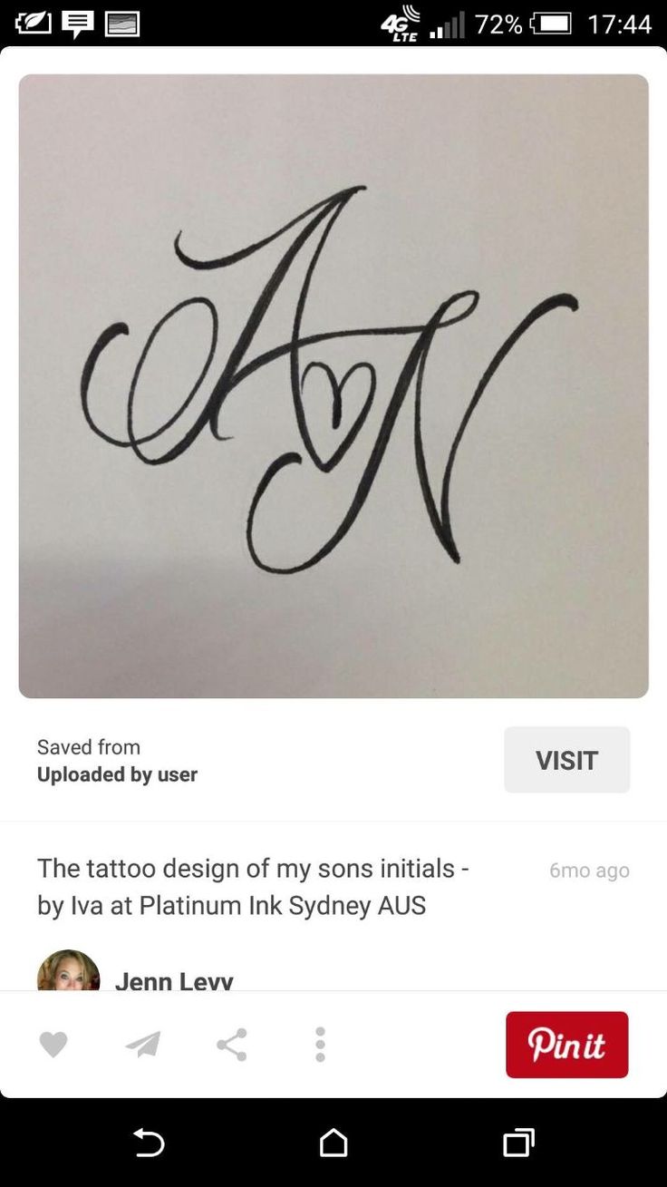 an image of someone's handwriting on their facebook page, with the initials in cursive writing