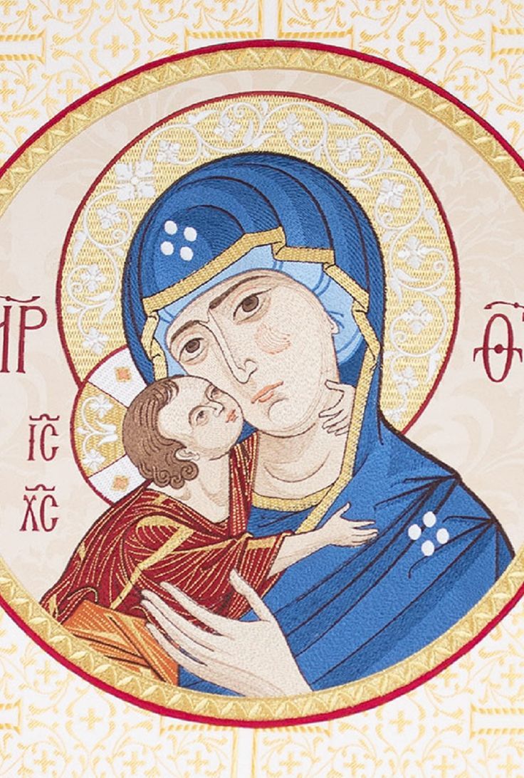 an icon of the mother and child