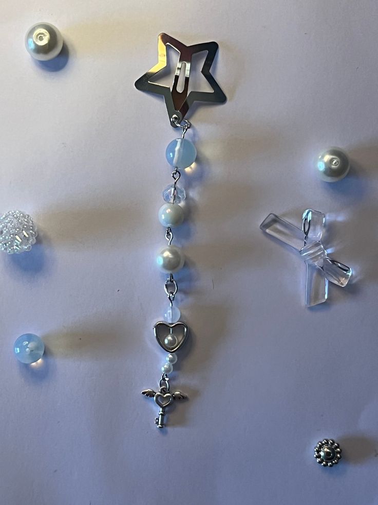 the rosary is hanging from the wall