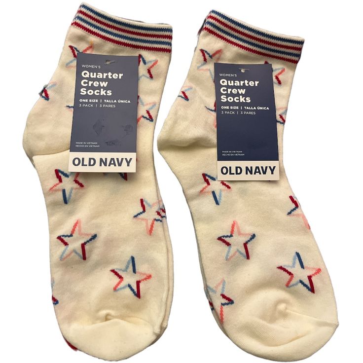 - You Get 2 Packs Of 3 Pairs Of Quarter Crew Socks -Machine Wash Cold Tumble Dry Low - Seam At Toe And Heel For Comfort Fit -New Packs -Never Worn Navy Socks, Pretty Socks, Silly Socks, Animal Socks, Navy Accessories, Funky Socks, Fun Socks, Sock Packs, Fire Fits