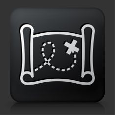 a black square button with a cross on it