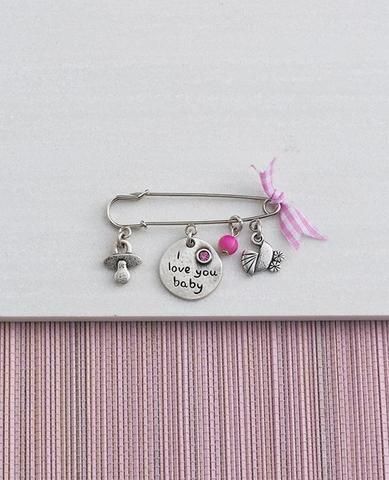 Baby Girl pin with cute elements, sterling silver plated. Length: 4 cm Width: 5 cm Home Blessing, Girls Pin, Silver Plate, Silver Plated, Personalized Items, Sterling Silver, For Sale, Silver