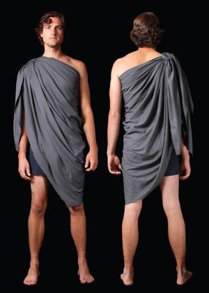 How to for the dudes. Toga party/beer release tomorrow! Greek Toga Men, Ancient Greek Costumes Men, Roman Robes Men, Mens Toga Costume, Toga Cloth Male, Toga Fancy Dress, Anything But Clothes Party Ideas, Artistic Make Up, Anything But Clothes Party