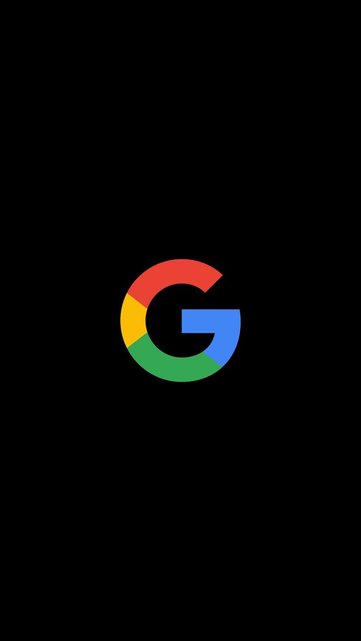 the google logo is shown on a black background