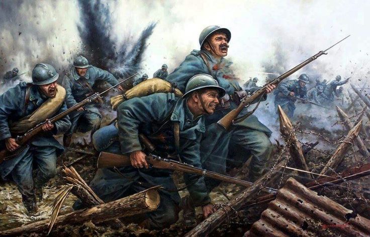 Ww1 Battles, Ww1 Art, Military Drawings, Military Artwork, The Great, Historical Painting, French Army, Military Art, Modern Warfare