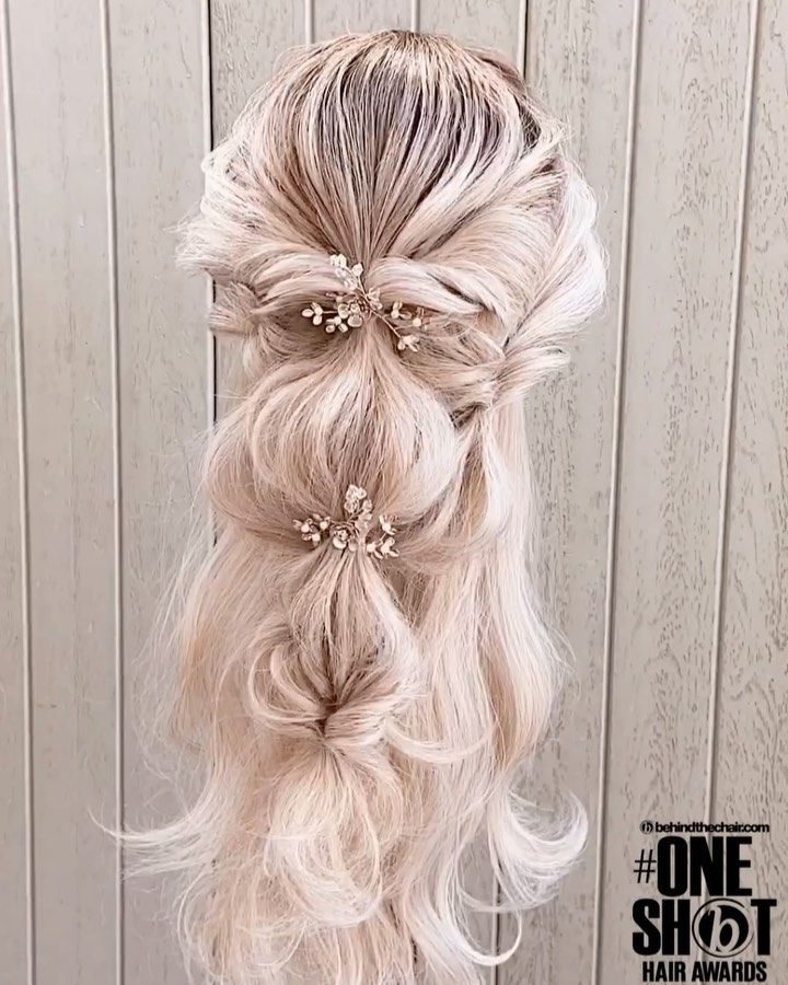 San Diego Bridal & Braids on Instagram: “half up • mermaid bubble braid entering this romantic boho style inspired by a pictorial from the amazing @styles_by_reneemarie - obviously…” Bubble Braid Hairstyles Wedding, Wedding Hair Bubble Braid, Half Up Half Down Wedding Hair Bubble Braid, Bubble Braid Wedding Hair, Country Hairstyles, Romantic Boho Style, Wedding Ponytail Hairstyles, Wedding Ponytail, Bubble Braid