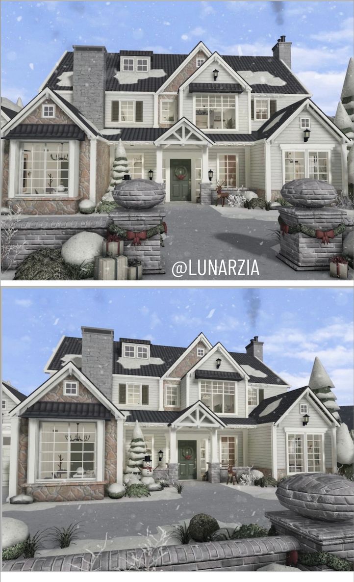 two pictures of the front and back of a house