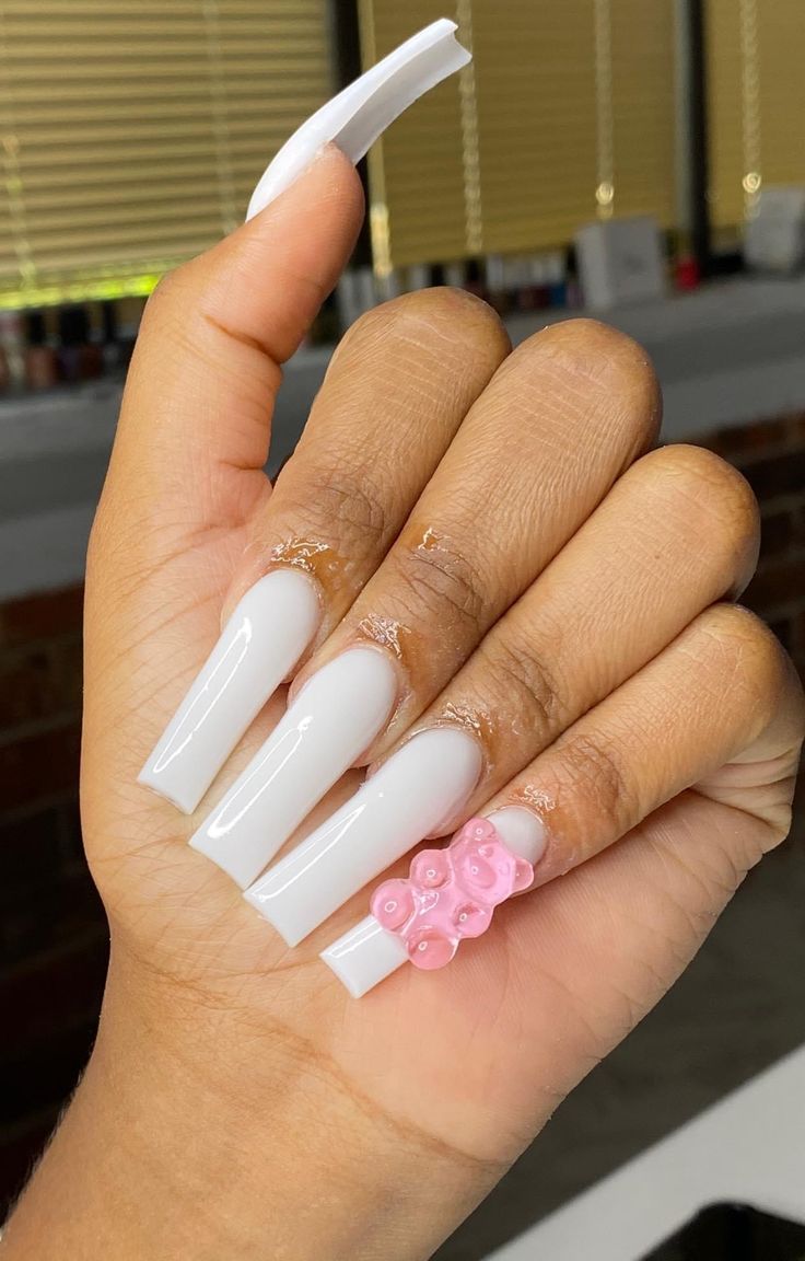 Pink Tip Nails, Acrylic Toe Nails, Long Acrylic Nail Designs, Glow Nails, Drip Nails, Colored Acrylic Nails, Short Square Acrylic Nails, Long Acrylic Nails Coffin, Acrylic Nails Coffin Pink