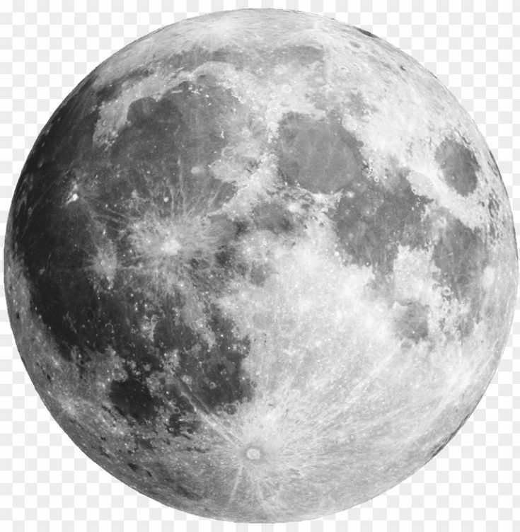 the full moon is shown in black and white