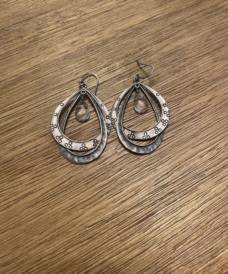 Vintage Silpada Sterling Silver Etched Double Hoop Crystal Drop Earrings Mother Birthday Gift Her Christmas Collectible Designer Jewelry Mother Birthday, Silpada Jewelry, Christmas Collectibles, Crystal Hoop Earrings, Mother Birthday Gifts, Delray Beach, Special Jewelry, Crystal Drop Earrings, Crystal Drop