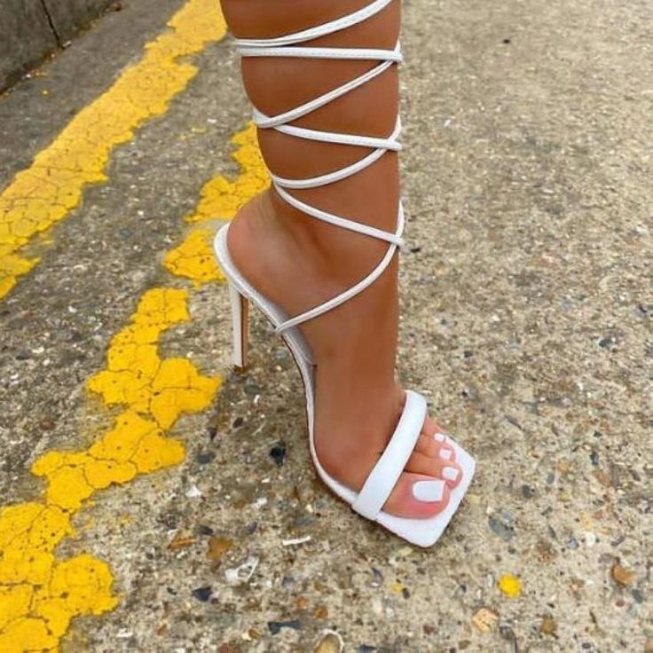 Diamond Shoes, Sandals Wedding, Square Toe Shoes, Lace Up High Heels, Crystal Sandals, Wedding Sandals, Stiletto Sandals, Womens Shoes High Heels, Leather High Heels