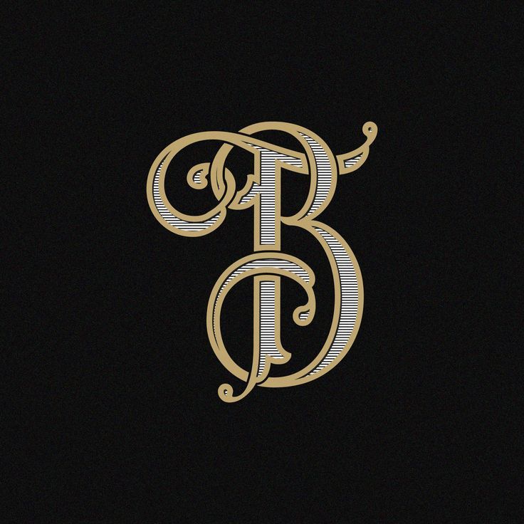 the letter b in gold on black