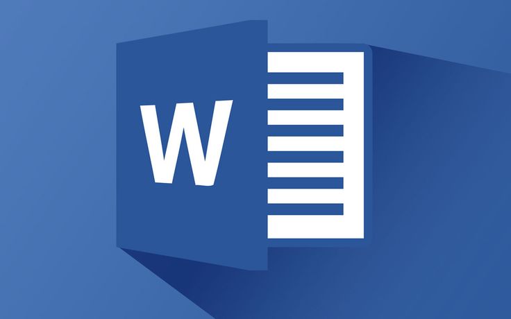 the word document icon is displayed on a blue background