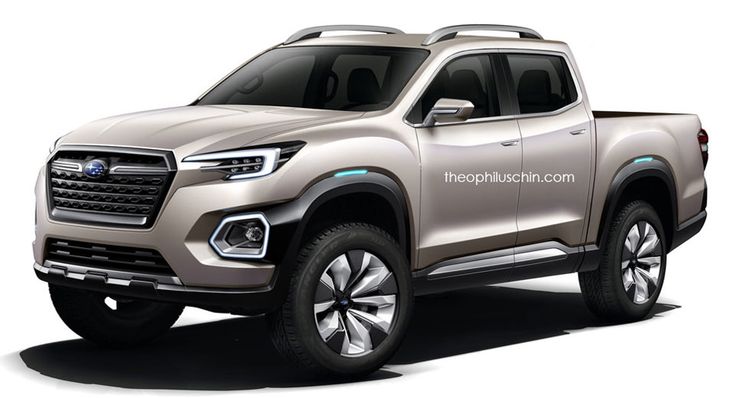 the subaru concept pickup truck is shown in this artist's rendering, it appears to be an suv