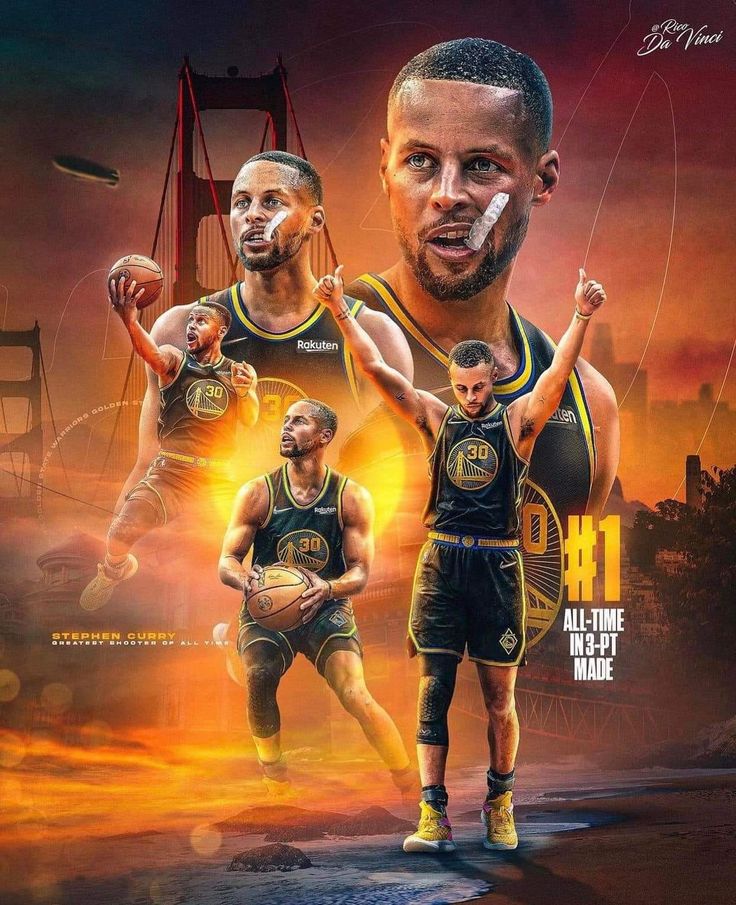 the golden state warriors basketball team is depicted in this poster