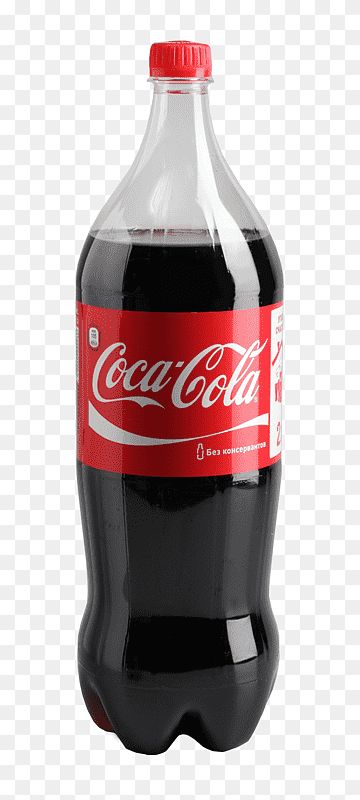 a bottle of coca - cola on a white background with no image in the bottom right corner