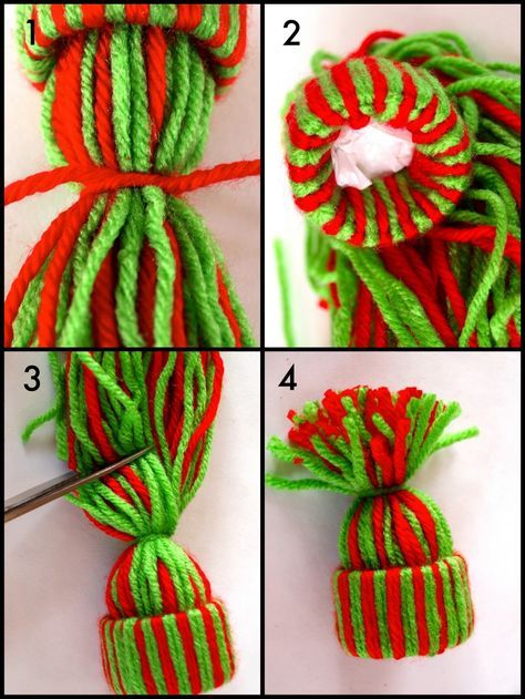 instructions to make a knitted hat with yarn