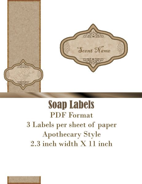 soap labels are shown in three different colors