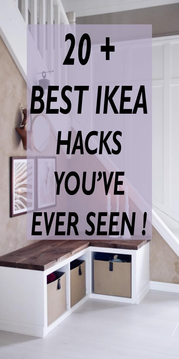 the words 20 + best ikea hacks you've ever seen