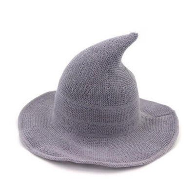 Description: 1. High quality: the Halloween women lady woolen witch hat is made of wool, which is high quality, soft, stretchy, thick, warm, cute, fashionable. 2. Function: the Halloween party cos play hat can used for blocking glare, sun, costume party or a gift for your friends or family. 3. Wide brim and smooth edge: the Halloween long point hat is with soft inner edge, which is comfortable to wear. 4. Multiple choice: there are black pink navy beige light grey khaki Halloween hat for you to Witchy Hat With Curved Brim For Winter, Witchy Winter Hat With Curved Brim, Witchy Curved Brim Winter Hat, Witchy Brimmed Winter Hats, Casual One Size Hats For Halloween, Casual One-size Hats For Halloween, Casual One Size Halloween Hats, Gray Hat For Fall, Gray Fall Hat One Size