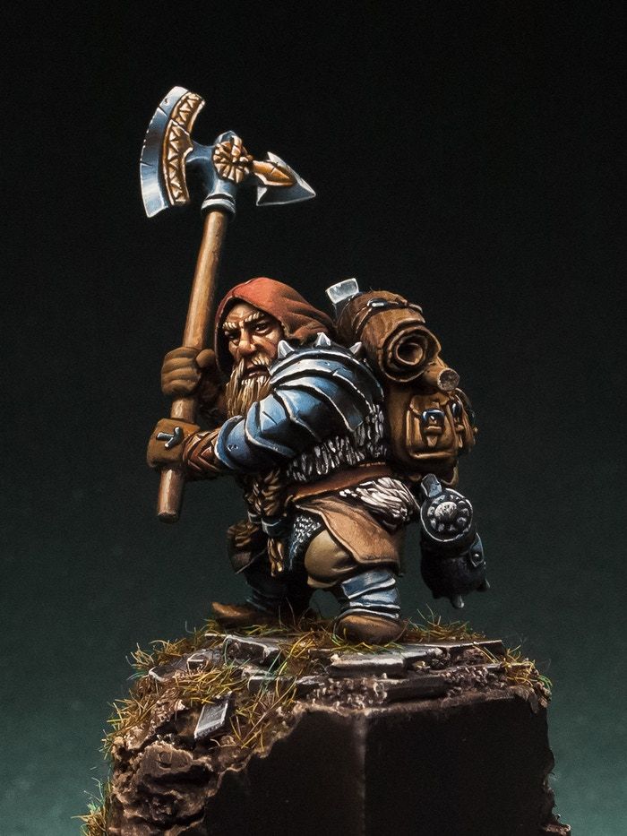 First Legion 28mm Fantasy Miniatures by First Legion » New Painted Figures - Dwarf and Female Barbarian! — Kickstarter Miniatures Painting, Painted Miniatures, Warhammer Custom Miniatures, Painting Miniatures, Fantasy Miniatures Dioramas, Warhammer Fantasy Miniatures, 40k Miniature Painting, Viking Miniatures, Warhammer Dwarfs