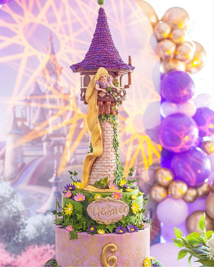 Rapunzel kulesi şeklinde pasta Burçin Birdane Rupanzel Cake Ideas, Rapunzel Cakes Ideas, Rapunzel Tower Cake, Rapunzel Birthday Cake Simple, Tangled Theme Cake, Tangled Cake Rapunzel, Rapunzel Birthday Party Cake, Rapunzel Cake Ideas, Rapunzel Pasta